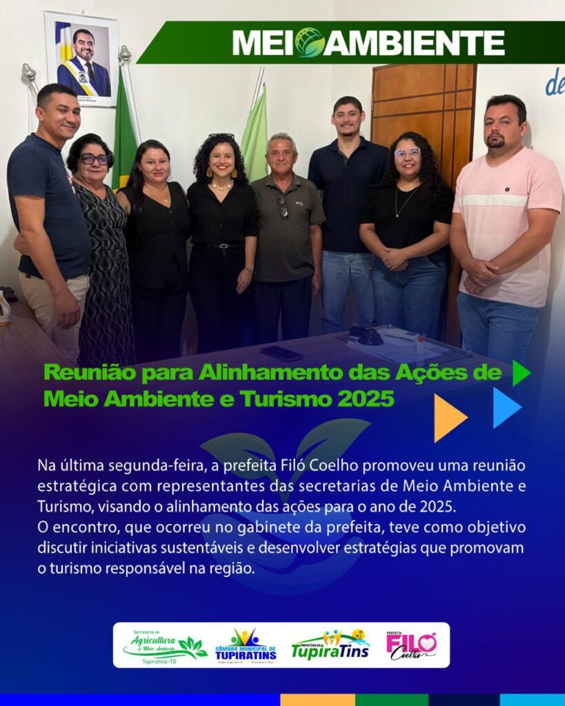 Neste 14 de abril, o município de Tupiratins, representado pela prefeita Filomena Coelho, deu um passo importante rumo ao desenvolvimento ambiental. Foi realizada uma reunião de alinhamento das ações do ICMS Ecológico, com a participação da Secretaria Municipal de Meio Ambiente e Agricultura e da equipe técnica da empresa VRP Ambiental.
O encontro reforçou o compromisso da gestão com a preservação do meio ambiente, onde foram discutidas estratégias para ampliar o repasse financeiro por meio do ICMS Ecológico. A Prefeitura de Tupiratins segue firme na missão de construir um futuro mais verde, consciente e responsável para todos.